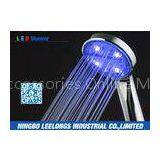 Commercial ABS Chromed Blue Led Bathroom Shower Head Without Battery thumbnail-1