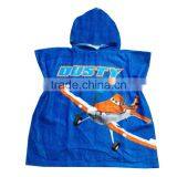 Reactive Printed Cotton Children Hooded Beach Towel Poncho thumbnail-2