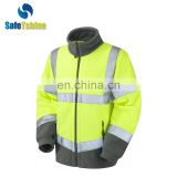 New design nice-looking safety tech fleece hoodie fluorescent jacket softshell
