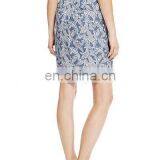 2015 Fashion Mature Women Abstract Print Denim Track Mini Skirt thumbnail-4