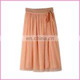 Gauze Long Skirt With Elastic Strap Beautiful 2layers Girl Skirt thumbnail-3