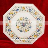Marble Pietra Dura Table Top, Stone Inlay Table Top, Marble Coffee Table Top