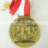 2017 Custom High Quality Zinc Alloy Sports Medals With Ribbons