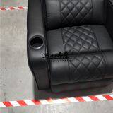 Black Leather Power Recliner Single Chair,home Theater Seating With Cupholder thumbnail-5