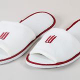 Wholesale White Eva Disposable Hotel Slipper With Embroidered Logo