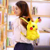 Pikachu Backpack Cartoon Plush Children's Bag Cute Adult Backpack thumbnail-3