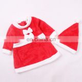 Newest Design Christmas Baby Dress Soft Wool Red Baby Girl Christmas Dress
