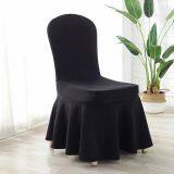 Red Elastic Stretch Air Spandex Skirt Banquet Chair Covers for Wedding Party Banquet Event thumbnail-4