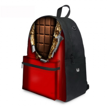 New Chocolate Series High Quality Canvas Schoolbags Students Backpack OEM Customized Logo thumbnail-1