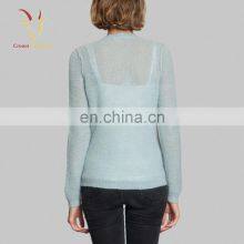 Корейская прозрачная вязаная кардиган для женщин thumbnail-3