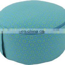 Embroidered and Various Colors Cotton Canvas Fabric Buckwheat Filled Zafu Meditation Cushions thumbnail-5