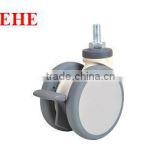 plastic double wheel casters with brake, double Wheel caster,hospital trolley wheel caster