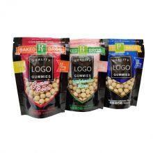 Matte Black White Foil Grip N Rip Child Resistant Edible Food Snack Afterglow Gummy Bear Sugar Packaging Smell Proof Mylar Bag thumbnail-3