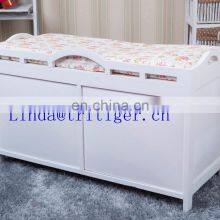 Wooden Shoe Storage Bench Stools Chest Cabinet With Cushions Seat Ottomans thumbnail-2