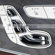 For Mercedes Benz E Class W213 E200 E300 GLC C Class W205 ABS Gloss Black Seat Button Sequins thumbnail-2