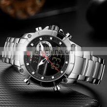 NAVIFORCE 9163 Sport Double Display Quartz Movt Wrist Watch Stainless Steel Luminous 2022 Watches Bling Watches Luxury thumbnail-2