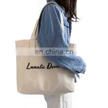Hot Sale Wholesale Fashion Design Women Cotton Canvas Shopping Bags Custom Canvas Tote Bags thumbnail-2