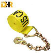 2 Inch Winch Strap With Wire Hook / Flat Hook / D - Ring / Chain Anchor thumbnail-3