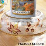 2016 New Crackled Glass Jar Candle Tray