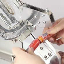 Tying Machine for Supermarket Food Pack Suitable for Plastic Bag, Fabric, Net Bag Etc. thumbnail-5