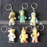 Hot Sale Gift Resin Beautiful Custom Souvenir Animal Keyring With Metal thumbnail-2