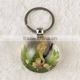 Promotional Real Amber Round Shape Wholesale Crystal Key Chain thumbnail-1