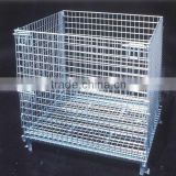 Steel mesh storage container in store