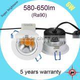 Super Bright Energy Saving Led Lighting, CRI90 Dimmable 6w Cob Led Downlight Supplier's Choice thumbnail-1