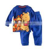 Funny Cartoon Honey Bear Kids Pijamas Accept Wholesale and Customize Boutique Child Outfit Blue Cute Children Pajamas Quality Choice thumbnail-1