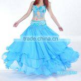 turquoise chiffon belly dance skirt,belly dance clothing,belly dancewear