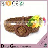 2016 Hot Sale Embroidery Belt With Beads Red Green Black pp Elastic Joker Oily Genuine Leather thumbnail-2