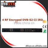 Professional 4x CI DVB-S2 IRD/Integrated Receiver Decorder With Common Interface,Option DVB-T2 and DVB-C RF in thumbnail-1
