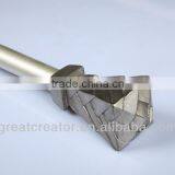 Home Decor Window Curtain Rods With Pewter Monument Resin Finials thumbnail-1