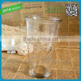 Hot sale high quality drinking glass with embossed logo glass