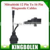For Mitsubishi 12 Pin To 16 Pin Female OBD 2 Extension Diagnostic Tool Adapter Connector Cable thumbnail-1