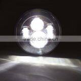 7" LED Headlight For Harley Daviddson Motorcycle Black Chrome Projector Daymaker HID LED Light Bulb JK Wrangler LED Headlamp thumbnail-6