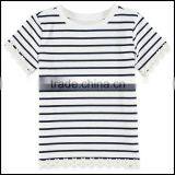 Comfortable Kids Short Sleeve Stripes t Shirt With Round Neck Made in China thumbnail-1