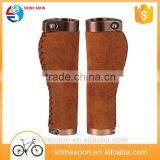 1 Set Universal Handle Heated Grips Handlebar Warmers Leather Handle Brown Color thumbnail-2