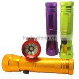 TE087 2015 Top High Quality Promotion Colorful Aluminum 9led Camping Light