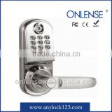electronic keypad lock with code and card key