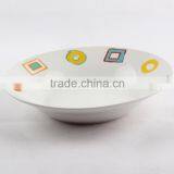 White Ceramic Algeria Plates Dishes, Porcelain Soup Plate, Porcelain Dessert Plate thumbnail-1