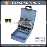 15PC small tap set in tap and die set hand tool