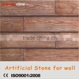 Fire proof wooden solid surface weather proof faux wall wooden stone