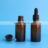 30ml(1oz) Boston Round Glass Bottle With Dropper (CMP-GB010)