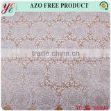 White Circle With Hollow Out Pattern Chemical Embroidery Lace Fabric for Garment