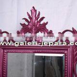 Antique Mirror - Finished Color - Girly Mirror With Magenta Color