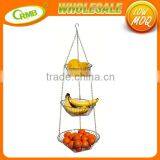 New Multifuction Home Decoration Gift 3 Tier Wire Hanging Fruit Flower Storage Basket thumbnail-1