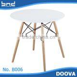 Hot Selling White Dining Table With Wood Legs Cheap Dining Table thumbnail-1