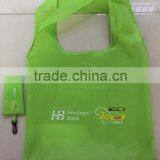Custom 210 t Ripstop Nylon These Reusable Folding Shopping Bag With Small Pouch thumbnail-3