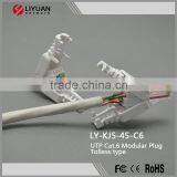 LY-KJ5-45-C6 Toolless RJ45 Plug , Toolless RJ45 Coonector ,cat6 Toolless Plug
